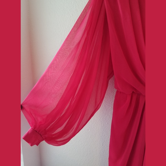 Wayne Clark Aline Marelle LS Cocktail Dress Sz 4 - Picture 4 of 5